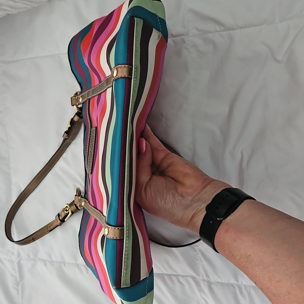 Coach Multistriped Legacy Tote - Picture 7 of 12